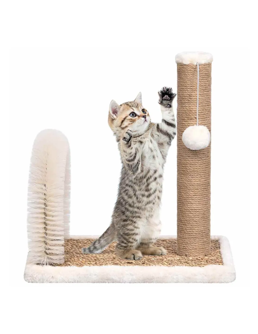 Arbre à Chat avec Brosse et Grattoir 49x29x42 cm