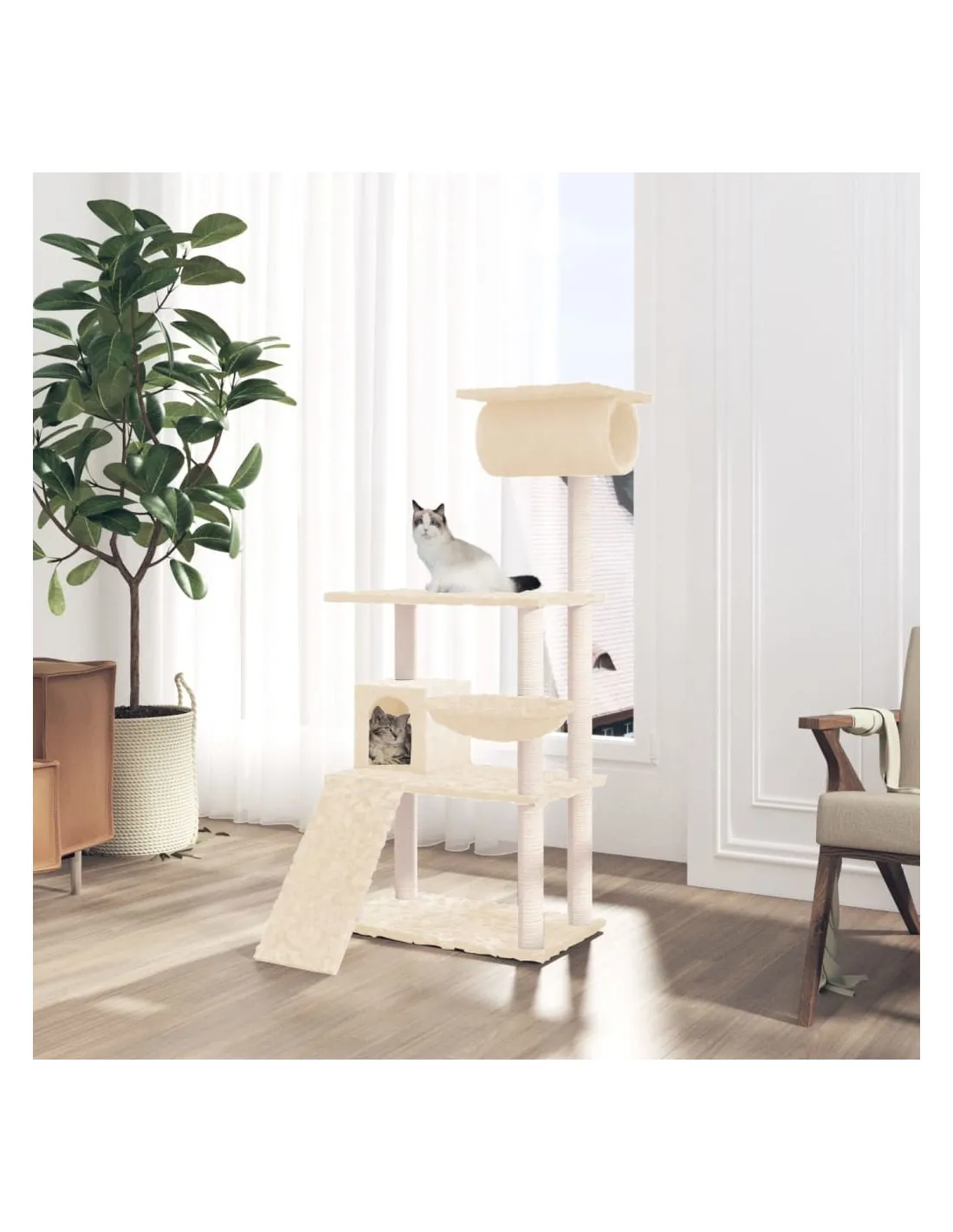 Arbre à Chat avec Griffoirs en Sisal 131 cm