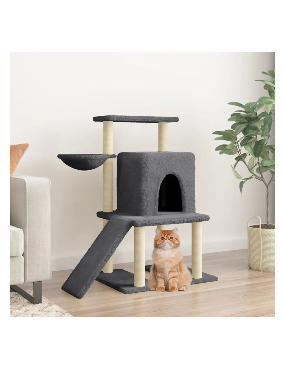 Arbre à Chat avec Griffoirs en Sisal 96,5 cm