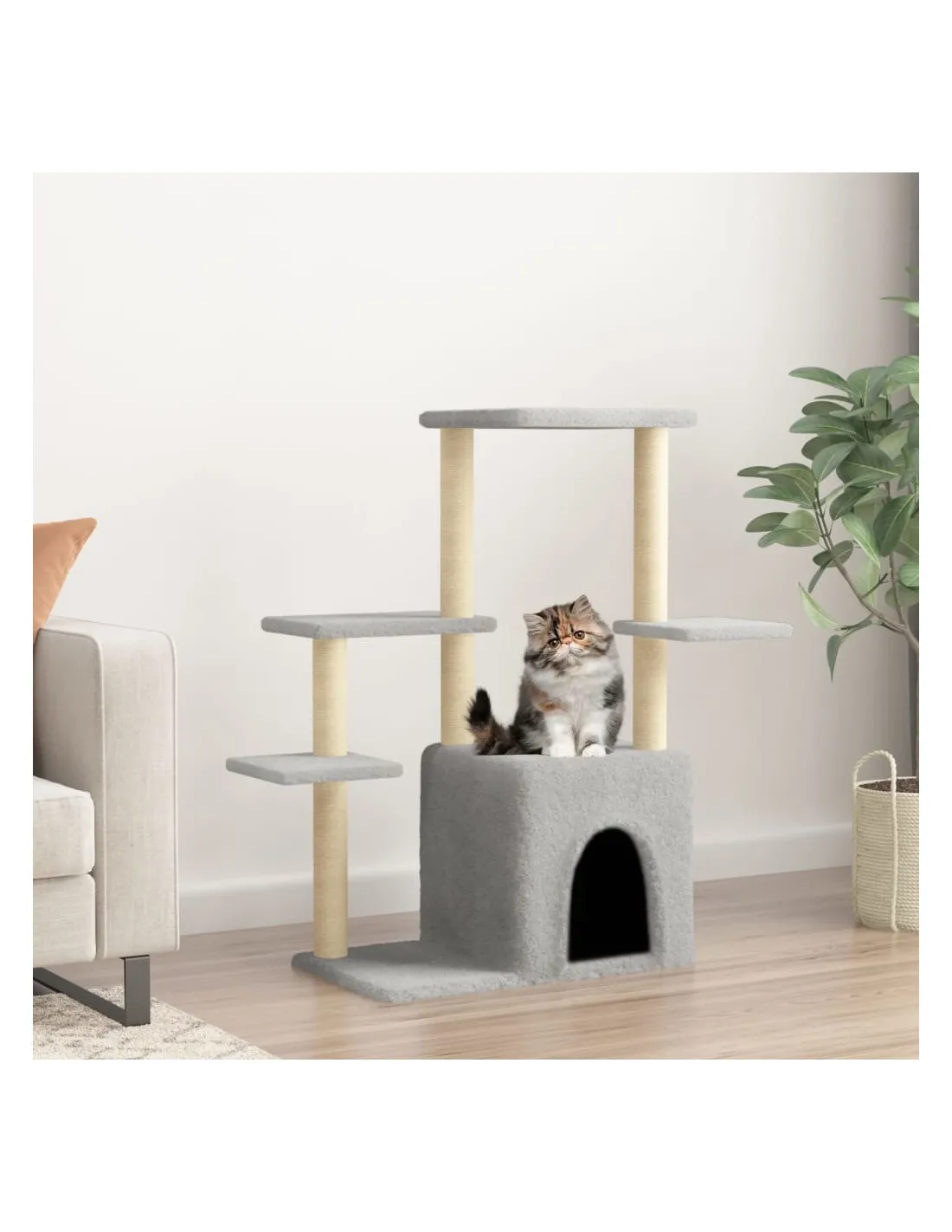 Arbre À Chat Avec Griffoirs En Sisal 97,5 cm