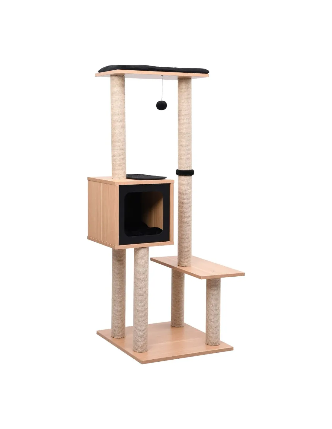 Arbre à Chat avec Tapis à Gratter en Sisal 129 cm