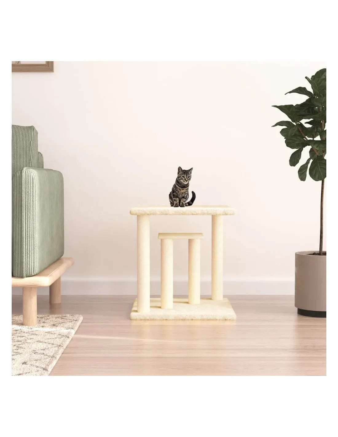 Arbre à Chat Crème avec Plates-Formes 50 cm