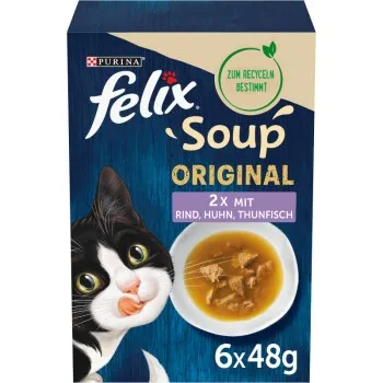 Felix Soup 6x48g Bœuf, poulet, thon