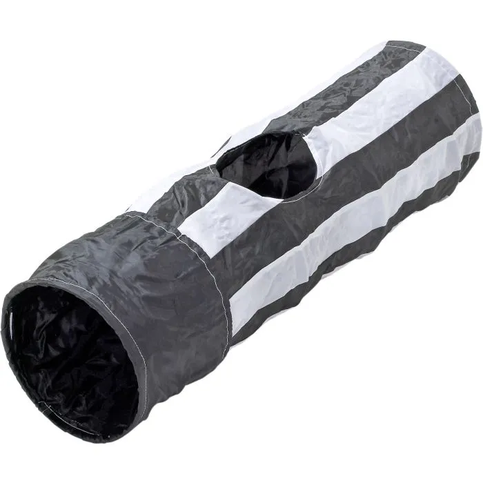 Tunnel Pour Chat Noir/blanc 50cm Dia.25cm