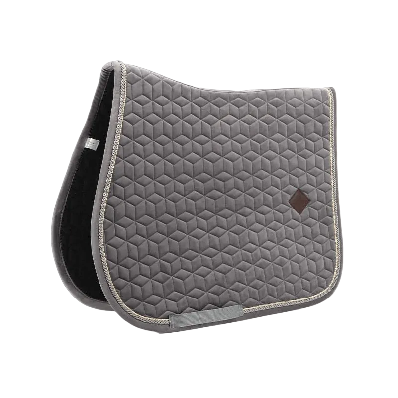 Kentucky Horsewear - Tapis de selle Basic Velvet jumping gris