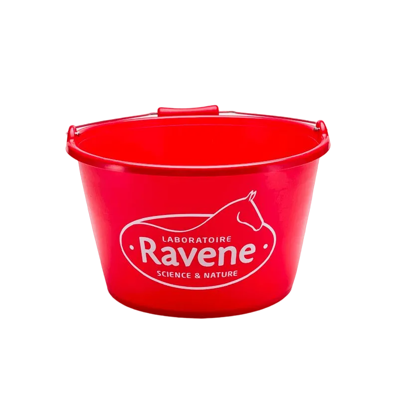 Ravene - Seau avec anse rouge 15L