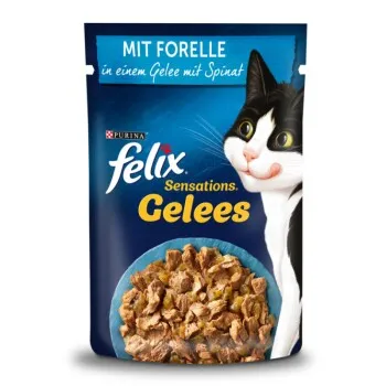 Felix Sensations Gelées Truite et épinards 26x85 g
