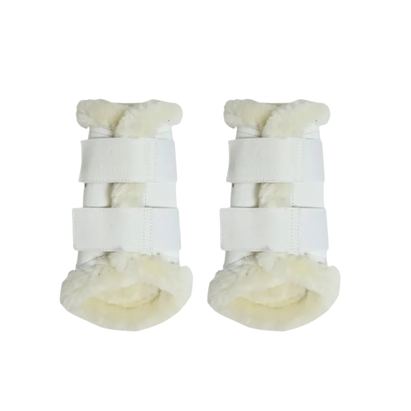 Kentucky Horsewear - Guêtres cheval Turnout Air mouton synthétique blanc x2