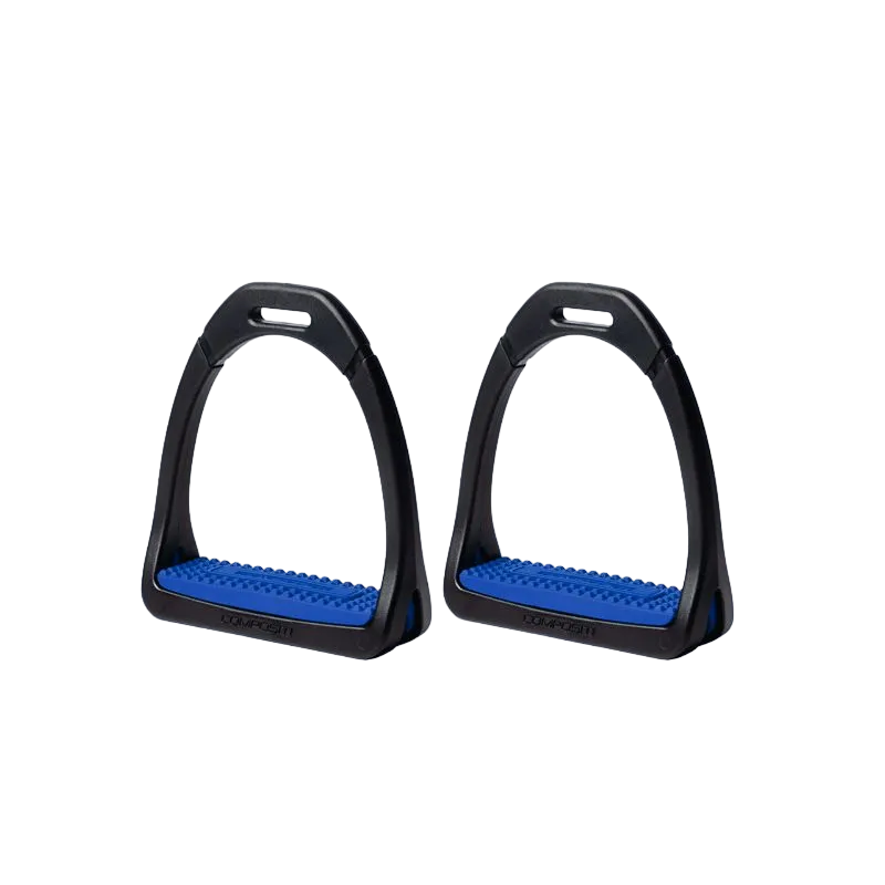 Compositi - Étriers Premium enfant Noir / Bleu roi