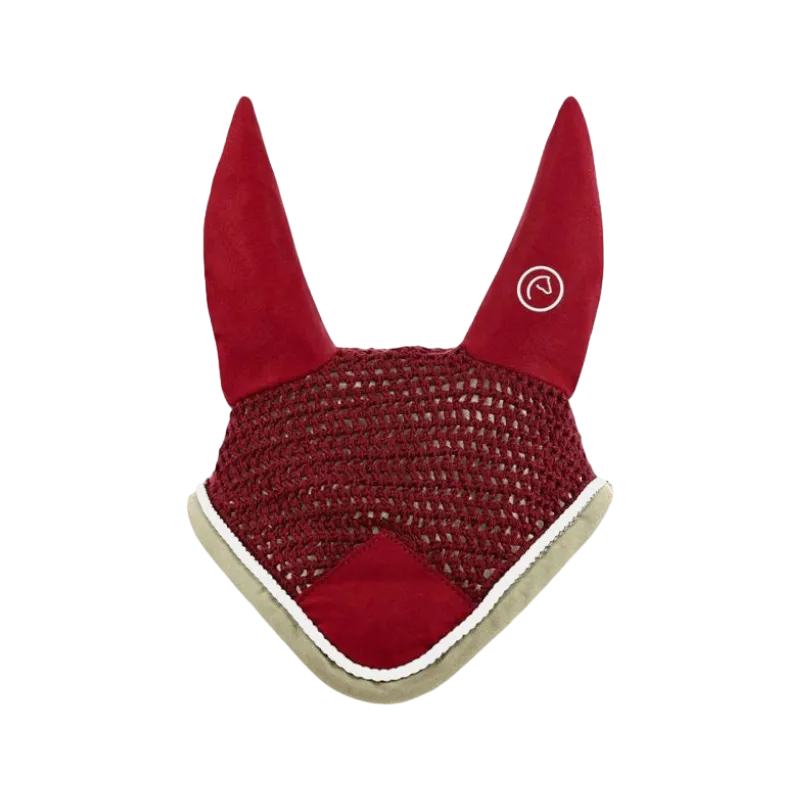 Equithème - Bonnet chasse-mouches Polyfun bordeaux/ taupe