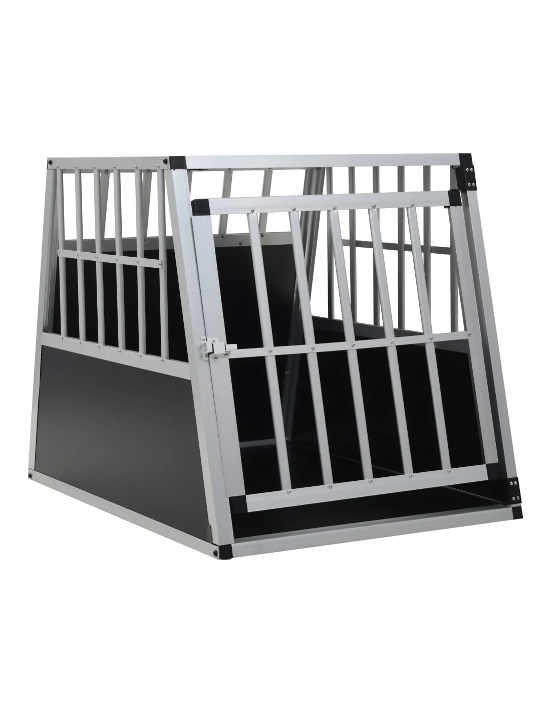 Cage de Transport Pour Chien ALU / MDF Avec Porte 65 x 91 x 69,5 cm