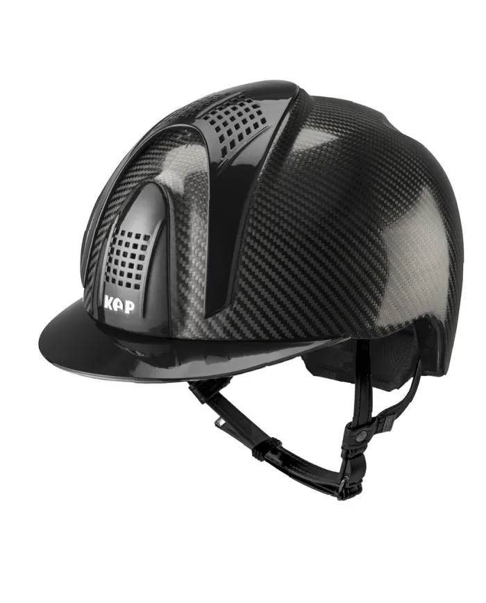 Casque Kep Casco Black E-light Carbon avec visière noire brillant