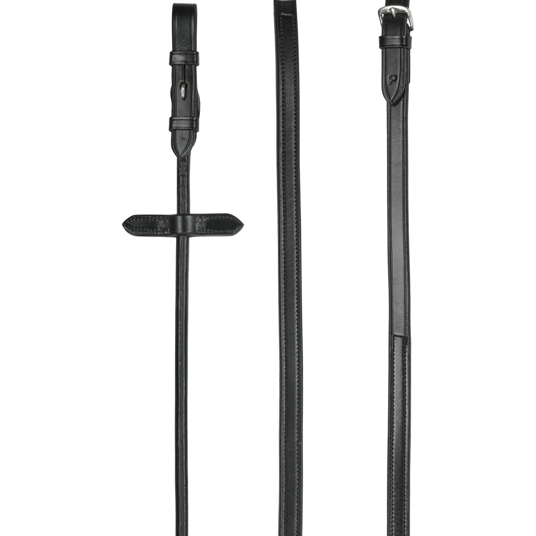 Rênes pour cheval roulées en cuir/caoutchouc