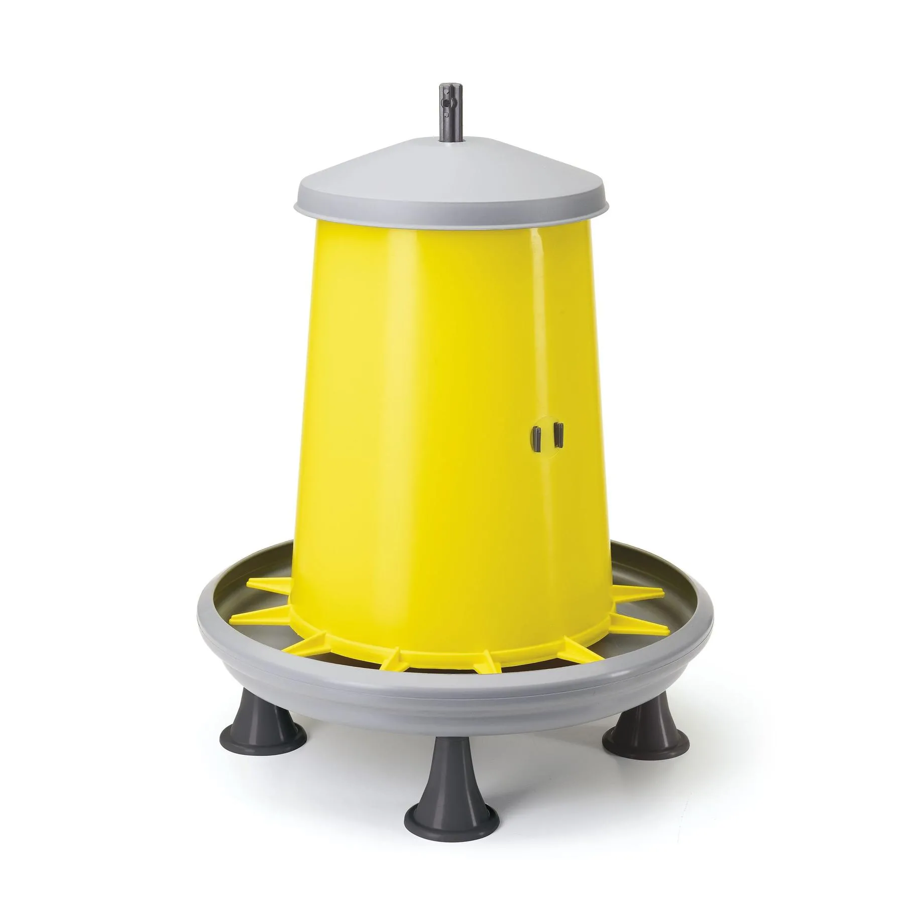 Mangeoire pour volailles sur pied en plastique