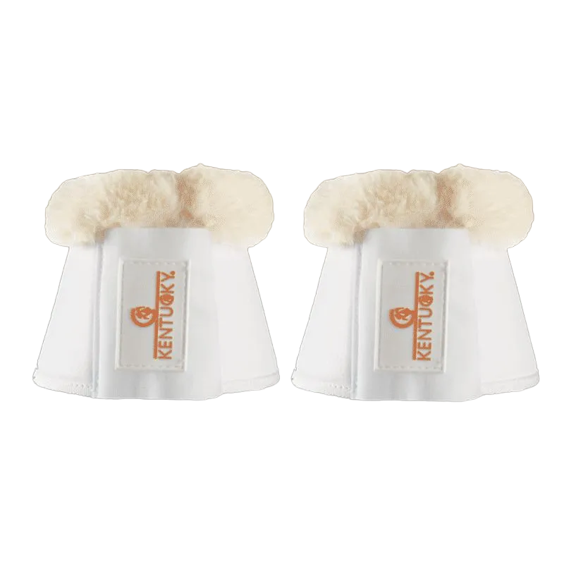 Kentucky Horsewear - Cloches chevaux cuir et mouton Blanc