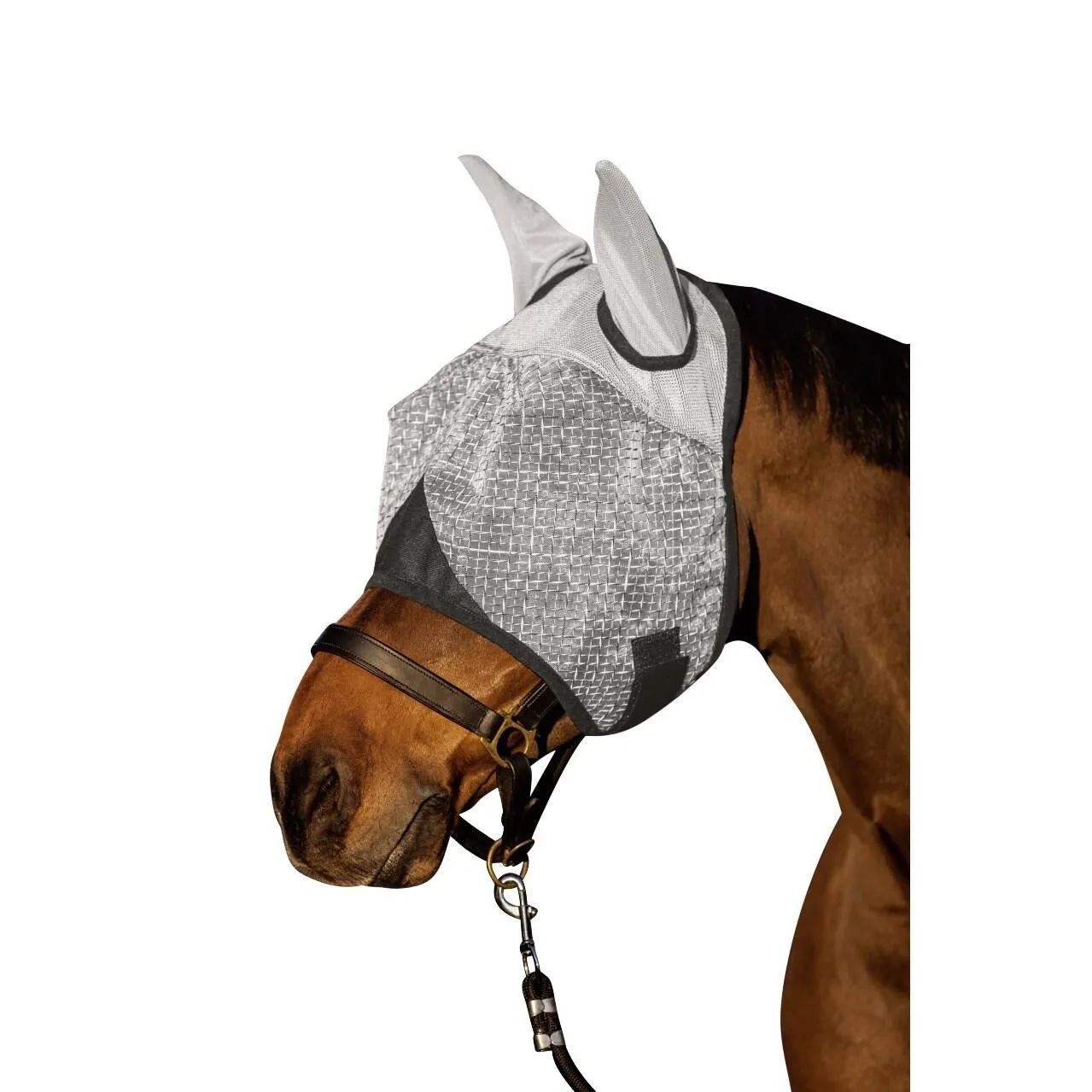 Masque anti-mouches pour cheval avec protection des oreilles