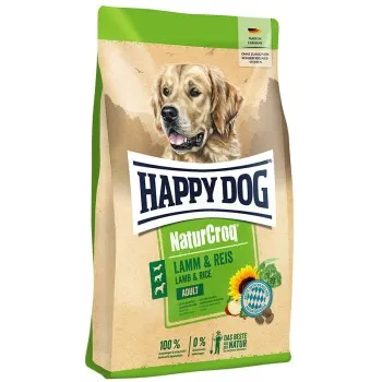 HAPPY DOG Croquettes pour chien adulte NaturCroq, Agneau & Riz 4 kg