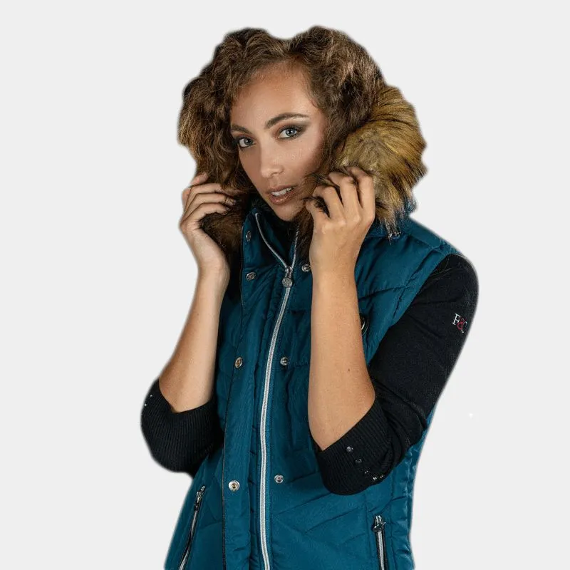 Flags & Cup - Doudoune sans manches Koria bleu émeraude