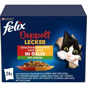 Felix Doppelt Lecker 24 x 85 g Variété de saveurs aux légumes