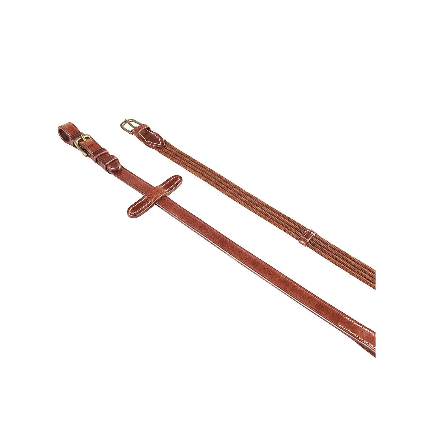 Rênes pour cheval en caoutchouc bridon anglais avec boucles en laiton d