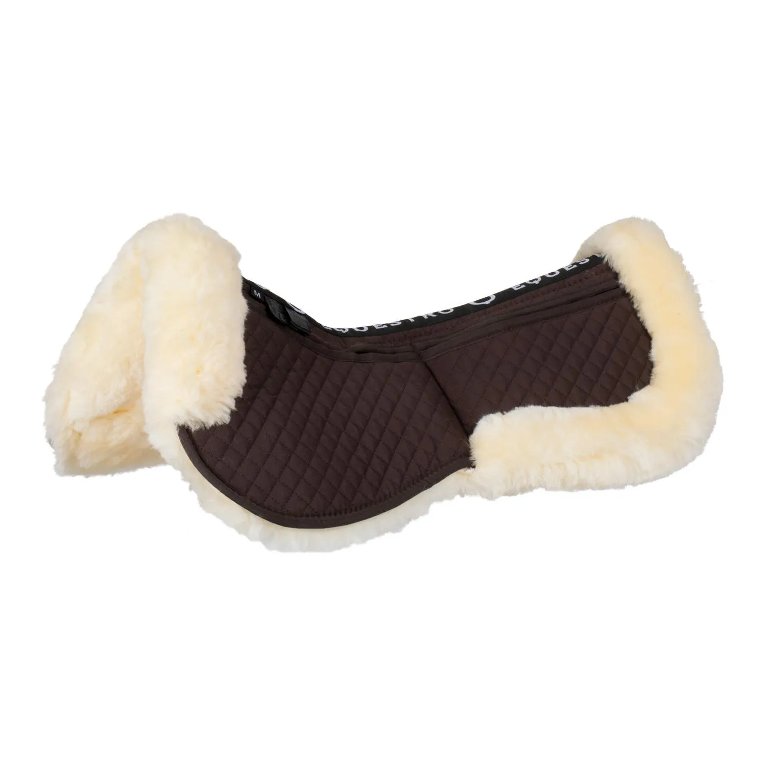 Amortisseur pour cheval en coton avec poches et peau de mouton