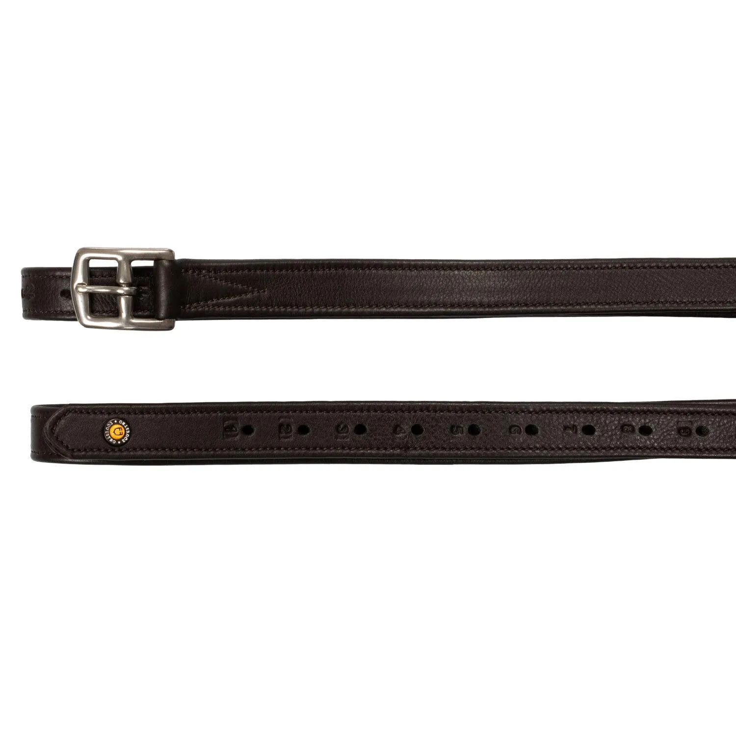 Étrivières pour cheval en cuir avec trous numérotés