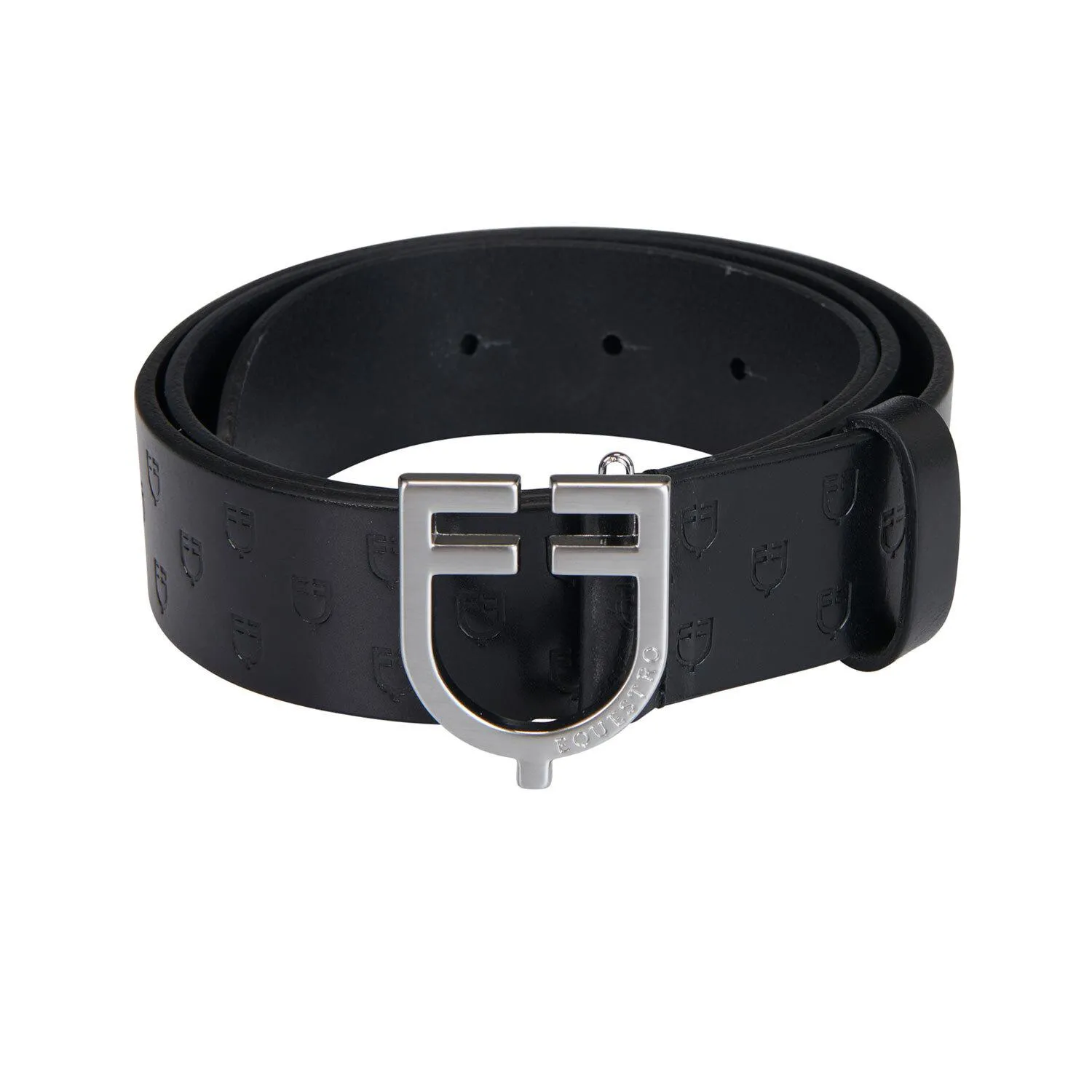Ceinture avec logo et boucle logo en cuir femme