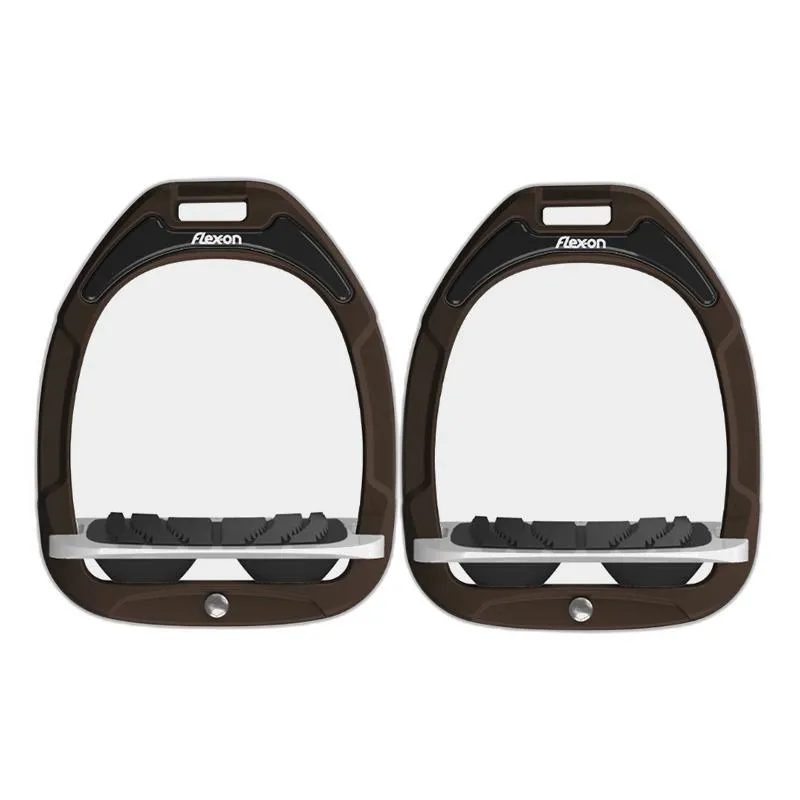 Étriers aluminium Incliné Grip Noir/Noir/Marron