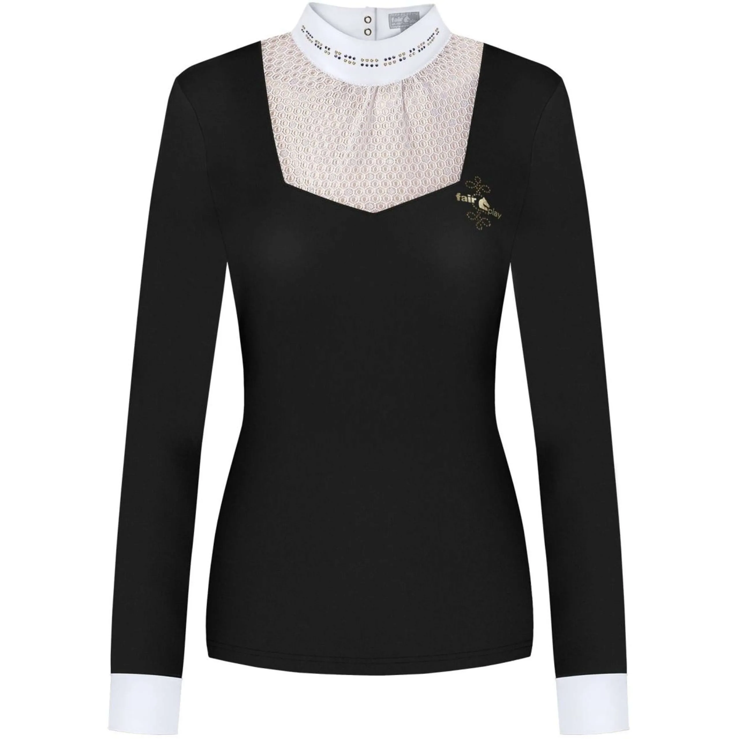 Fair Play T-shirt de Concours Lara Longues Manches Noir