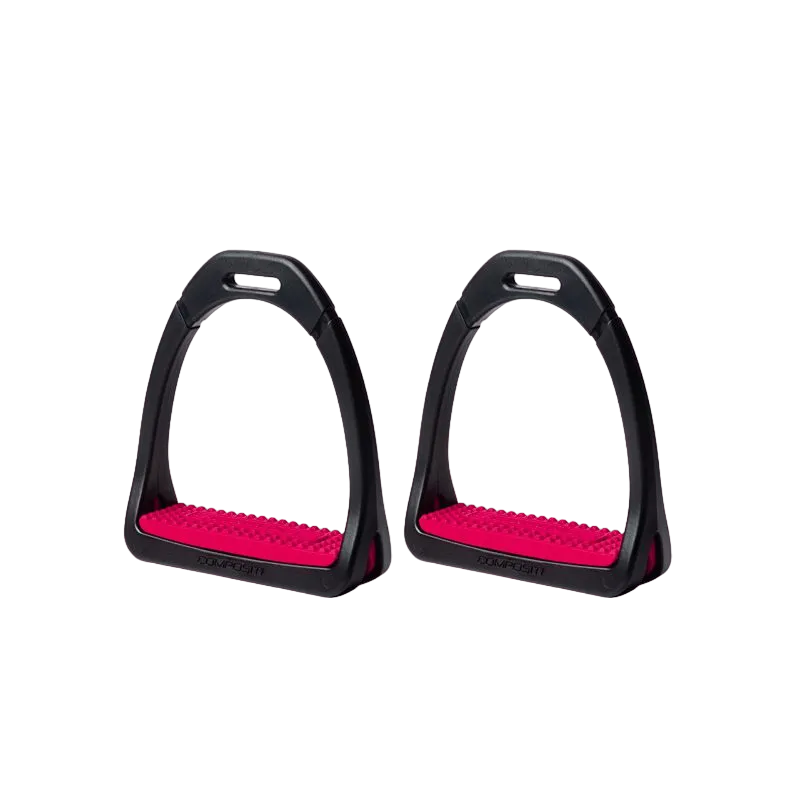 Compositi - Étriers Premium enfant Noir / Framboise