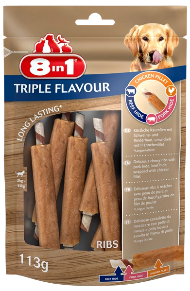 8in1 Triple Flavour Côtes de poulet 6 pièces