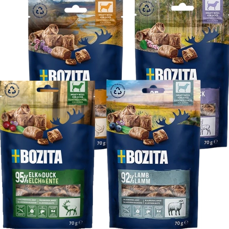 BOZITA Meaty Bites Mix Saveur pour chien 4x70 g