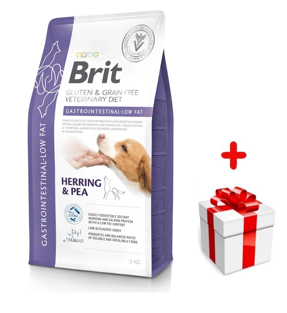 BRIT GF Veterinary Diets dog Gastrointestinal-Low Fat 2kg+Surprise
