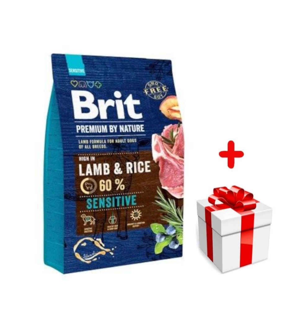 BRIT Premium By Nature Sensitive Lamb 3kg+Surprise