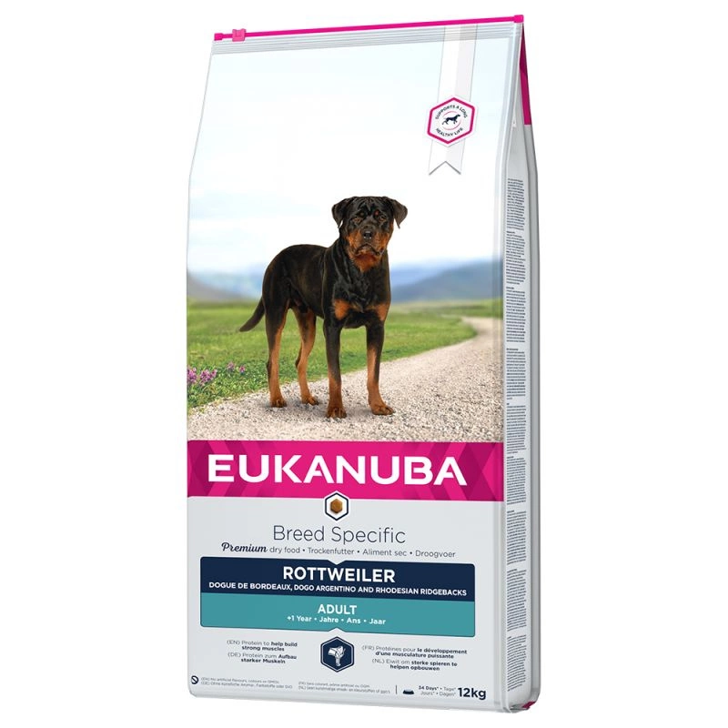 EUKANUBA Breed Specific Rottweiler 12kg+ Surprise gratuite pour votre chien