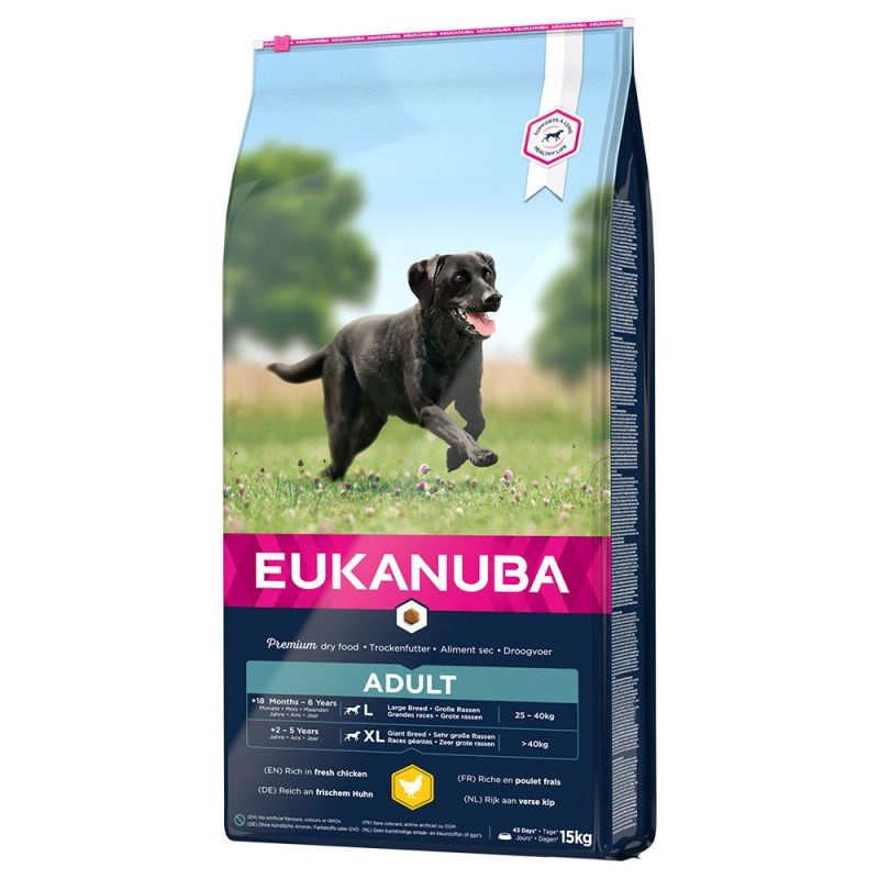 Eukanuba Adult Large Breed Poulet 15kg + Surprise Gratuite pour votre chien