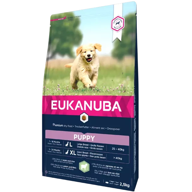 Eukanuba Puppy & Junior Agneau & Riz Grandes Races 12kg