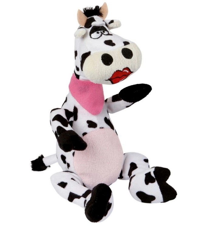 KERBL Vache en Peluche pour chien 30cm