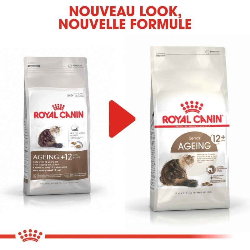 ROYAL CANIN Ageing +12 400g + GIMBORN Gim Cat Paste Anti-Hairball Duo malt avec poulet 50g GRATUIT