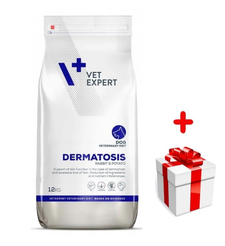 VETEXPERT Veterinary Diet Dog Dermatosis Rabbit&Potato 12kg + Surprise pour votre chien GRATUITES !