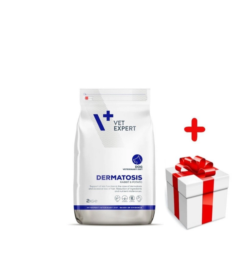VETEXPERT Veterinary Diet Dog Dermatosis Rabbit&Potato 2kg + Surprise pour votre chien GRATUITES !