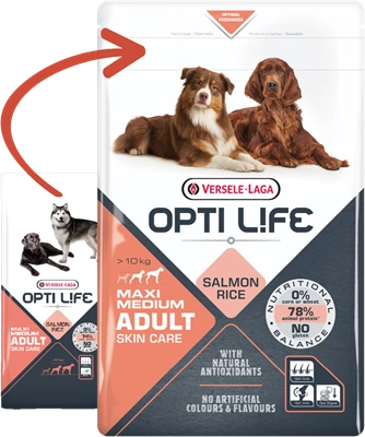 Versele-Laga Opti Life Adult Skin Care Medium&Maxi au saumon 12.5kg