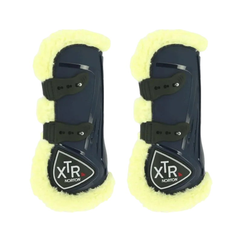 Norton - Guêtres cheval XTR à boutons mouton marine x2
