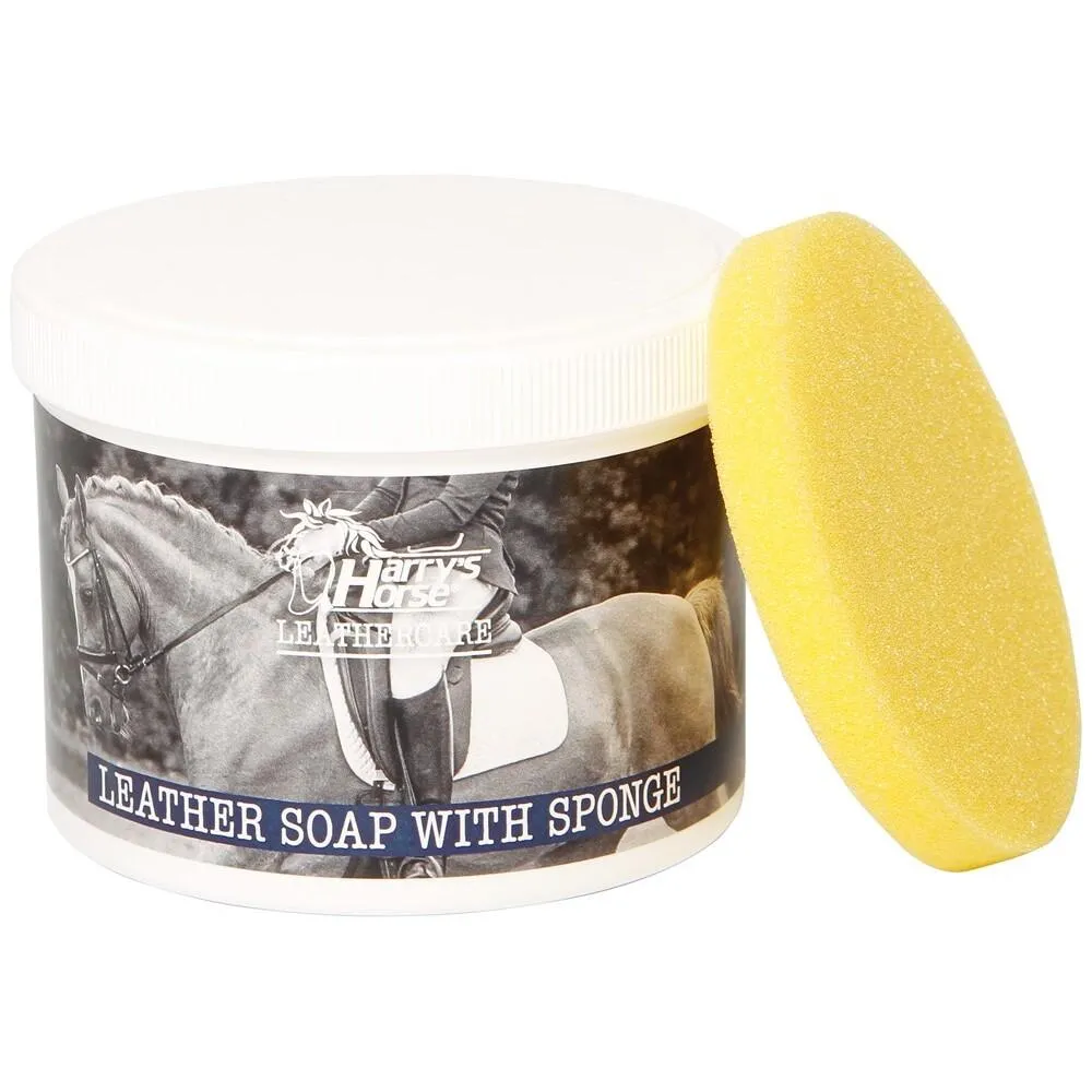 Savon pour cuir équitation et éponge