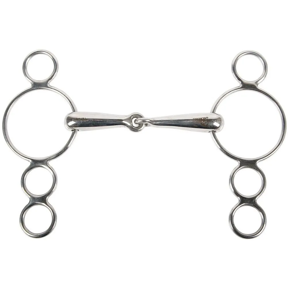 Mors 4 anneaux pour cheval simple brisure 19 mm