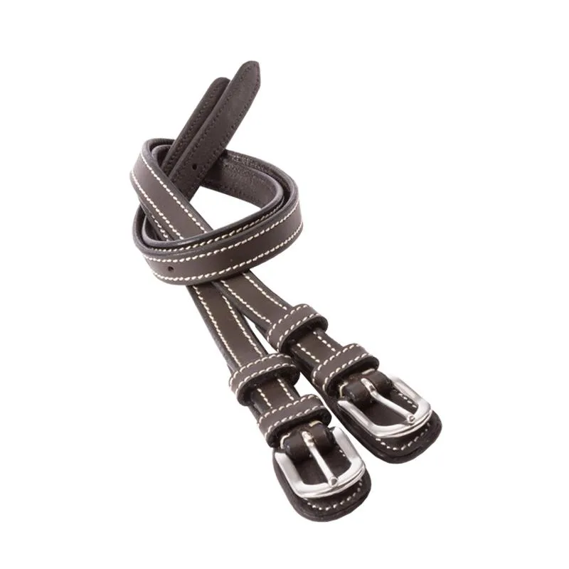 Lanières d'éperons pour cheval coutures contrastées