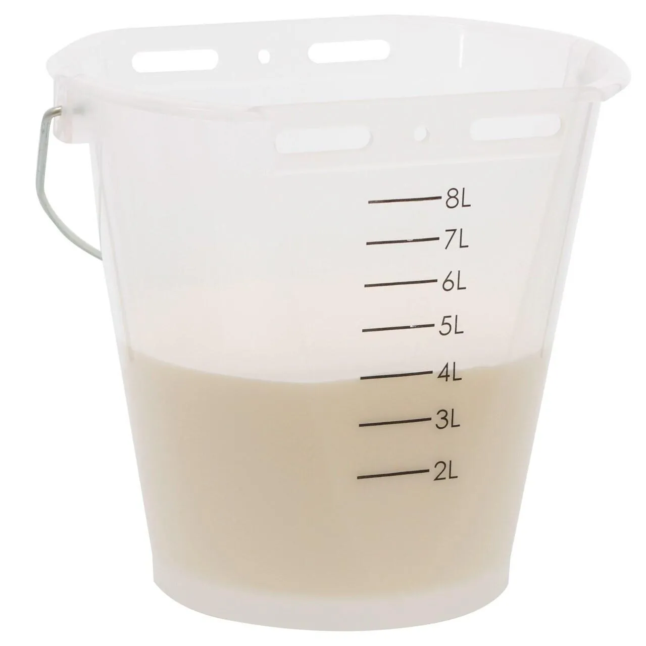 Seau à veau transparent