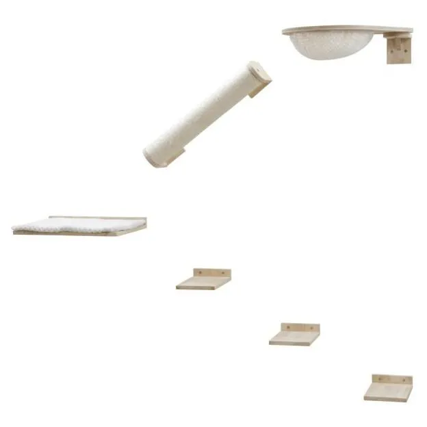 Arbre à chat mural - 6 pièces Alps