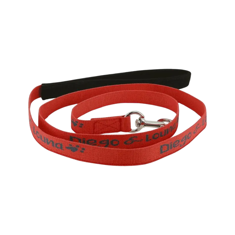Diego & Louna - Laisse nylon corail