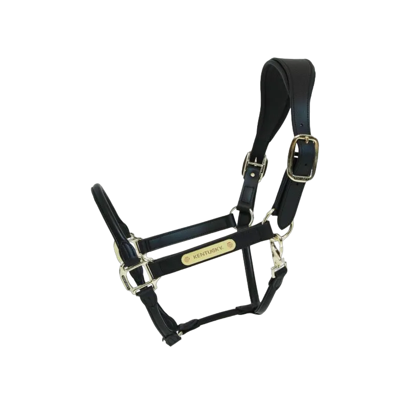 Kentucky Horsewear - Licol anatomique en cuir vegan noir